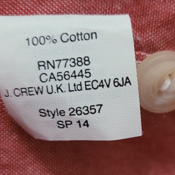 J. Crew Pink Chambray Long Sleeves Shirt Size M - Picture 4 of 4